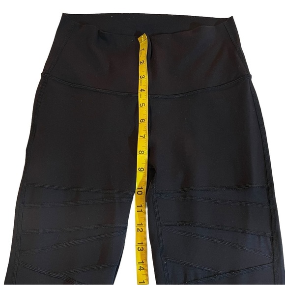 Lululemon Wunder Under Pant High Rise*Tech Mesh 28" Black Yoga 2 lace inset - Picture 10 of 16